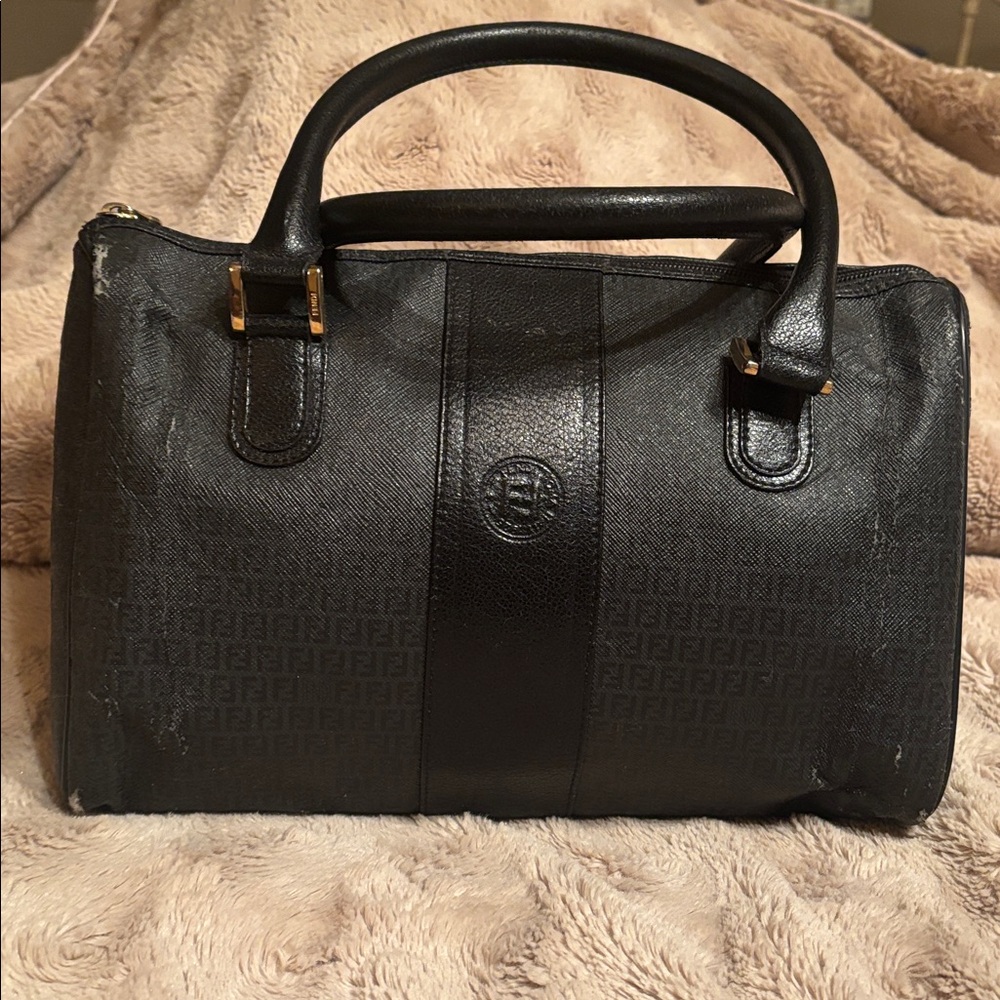Vintage Fendi black on black Doctors bag